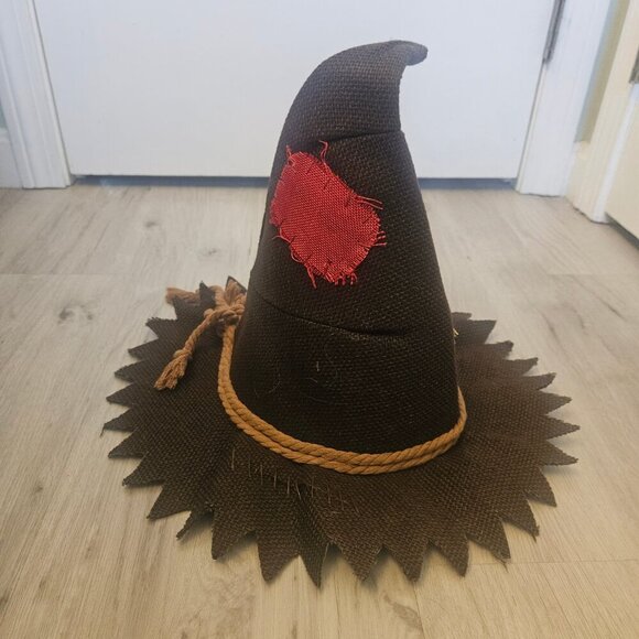 Adult Halloween Scarecrow Hat & Straw Set - Picture 6 of 7